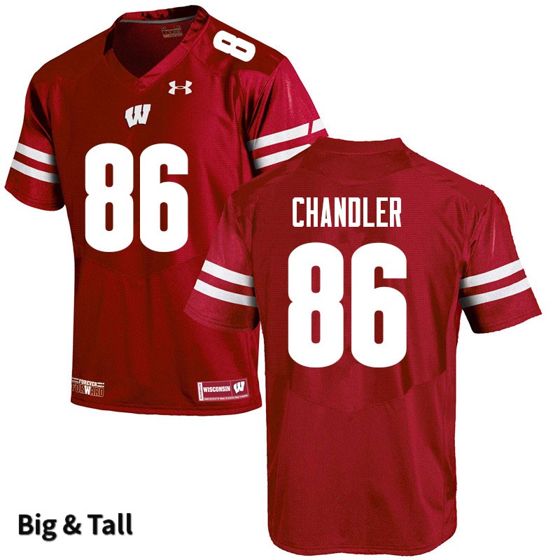 Wisconsin Badgers Men's #86 Devin Chandler NCAA Under Armour Authentic Red Big & Tall College Stitched Football Jersey RO40E55BF